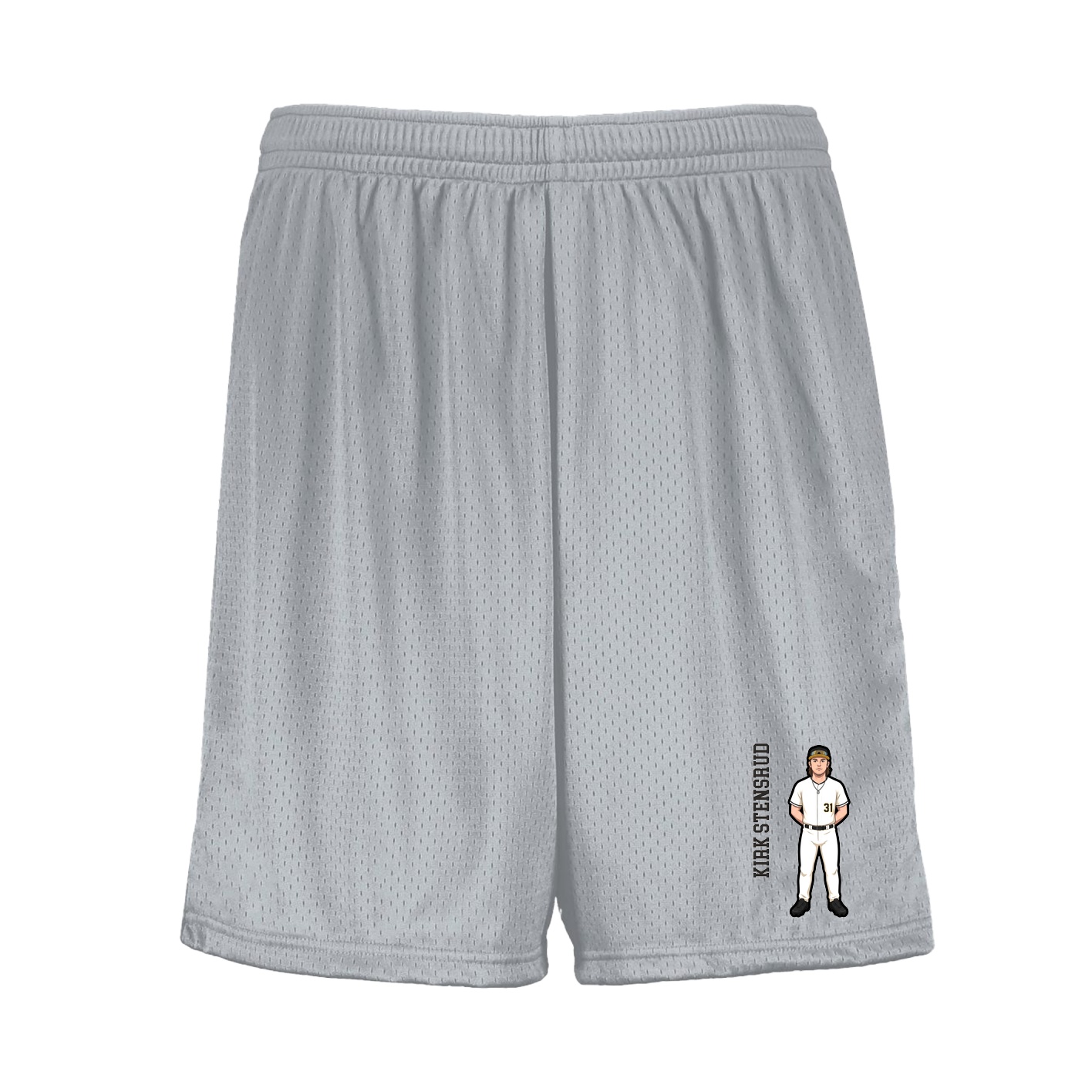 Shorts — Name Vertical in Silver