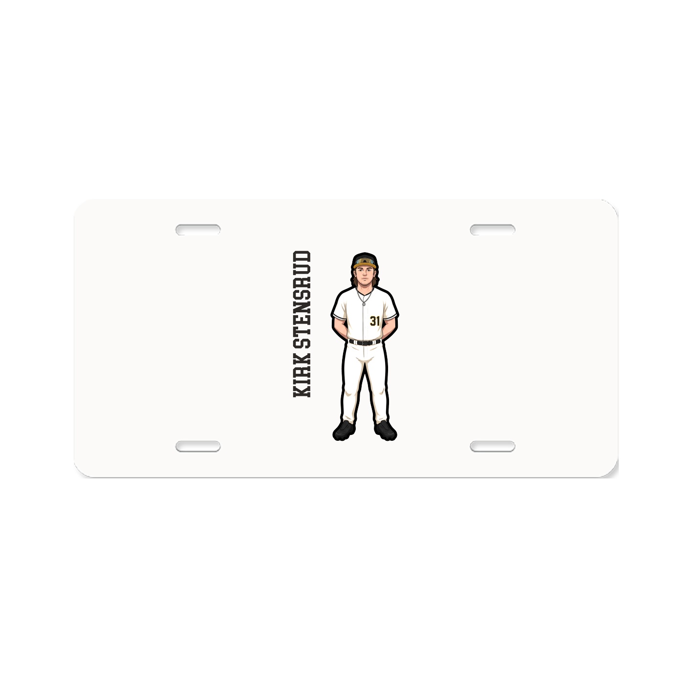 License Plate — Name Vertical in Classic