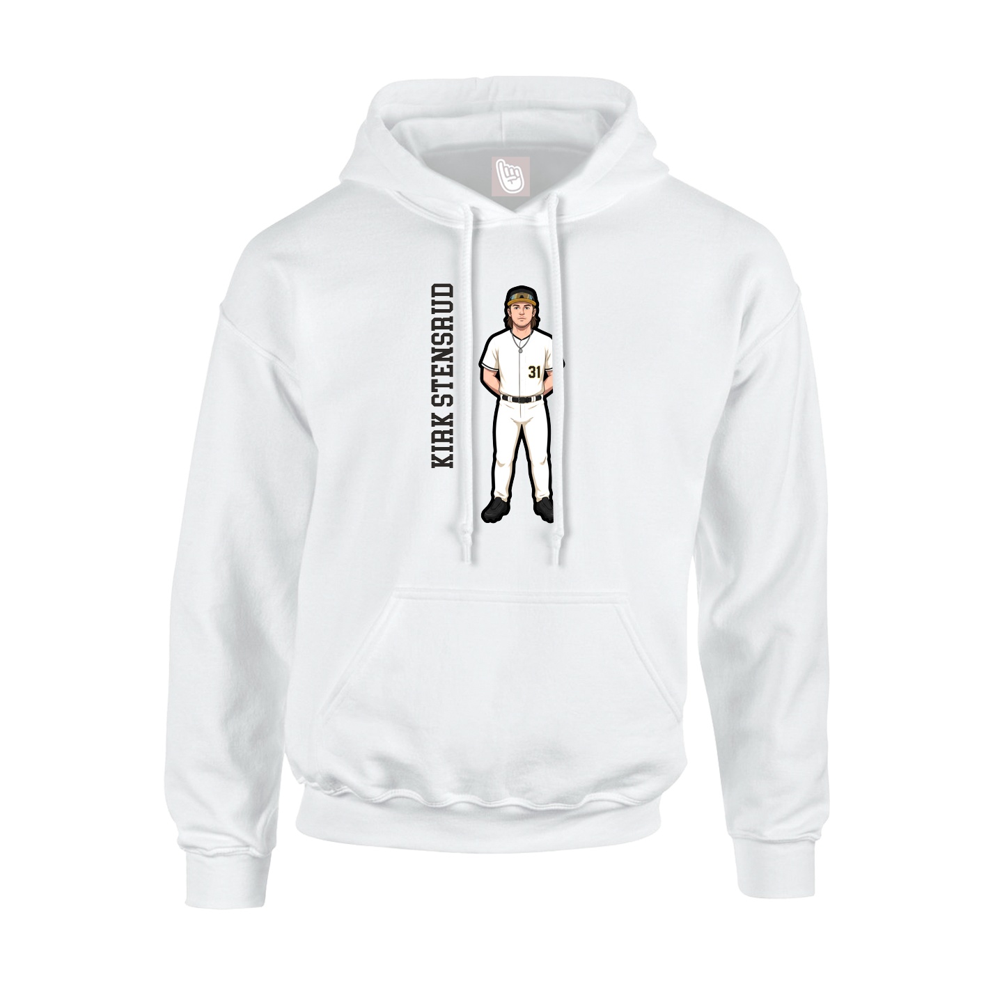 Hoodie — Name Vertical in White