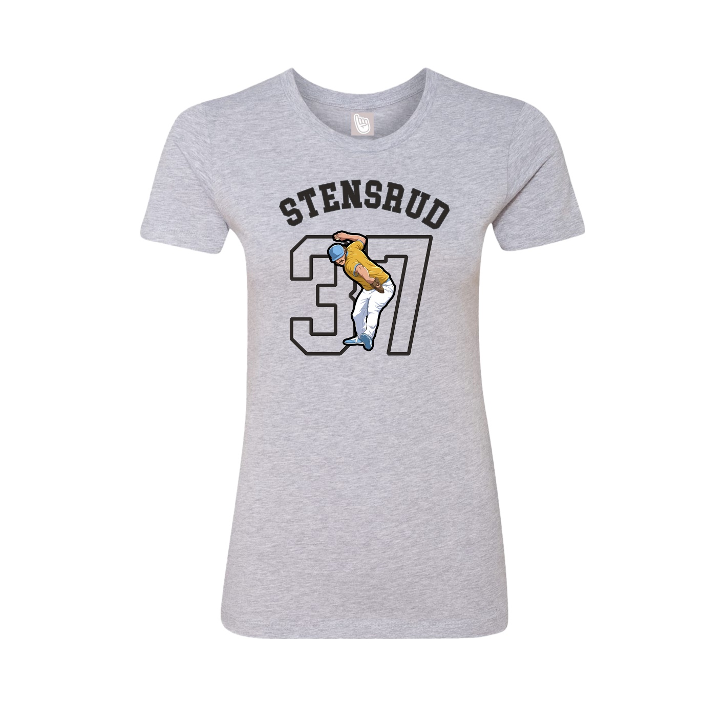 Fitted Women's Tee — Shirsey Arch in Grey
