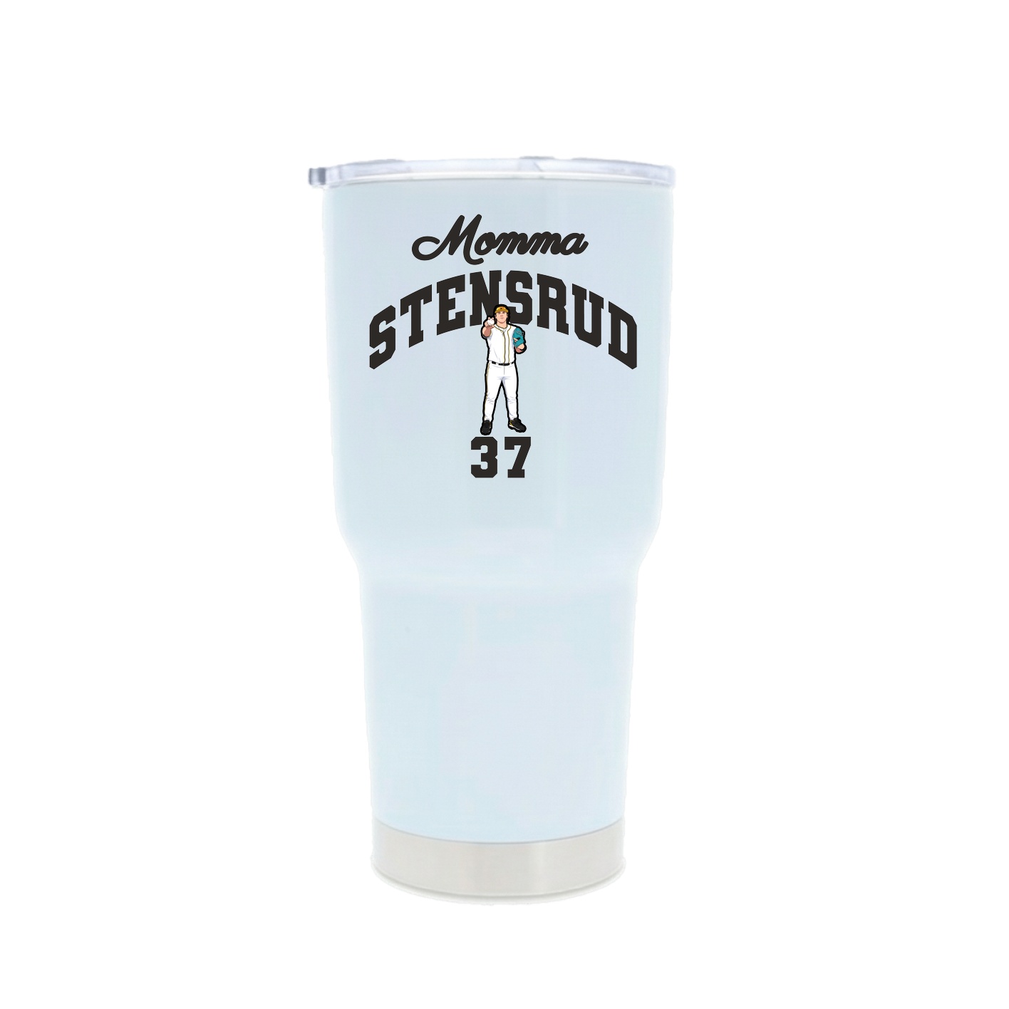 30oz Stainless Steel Tumbler — Mothers Day Arch in White