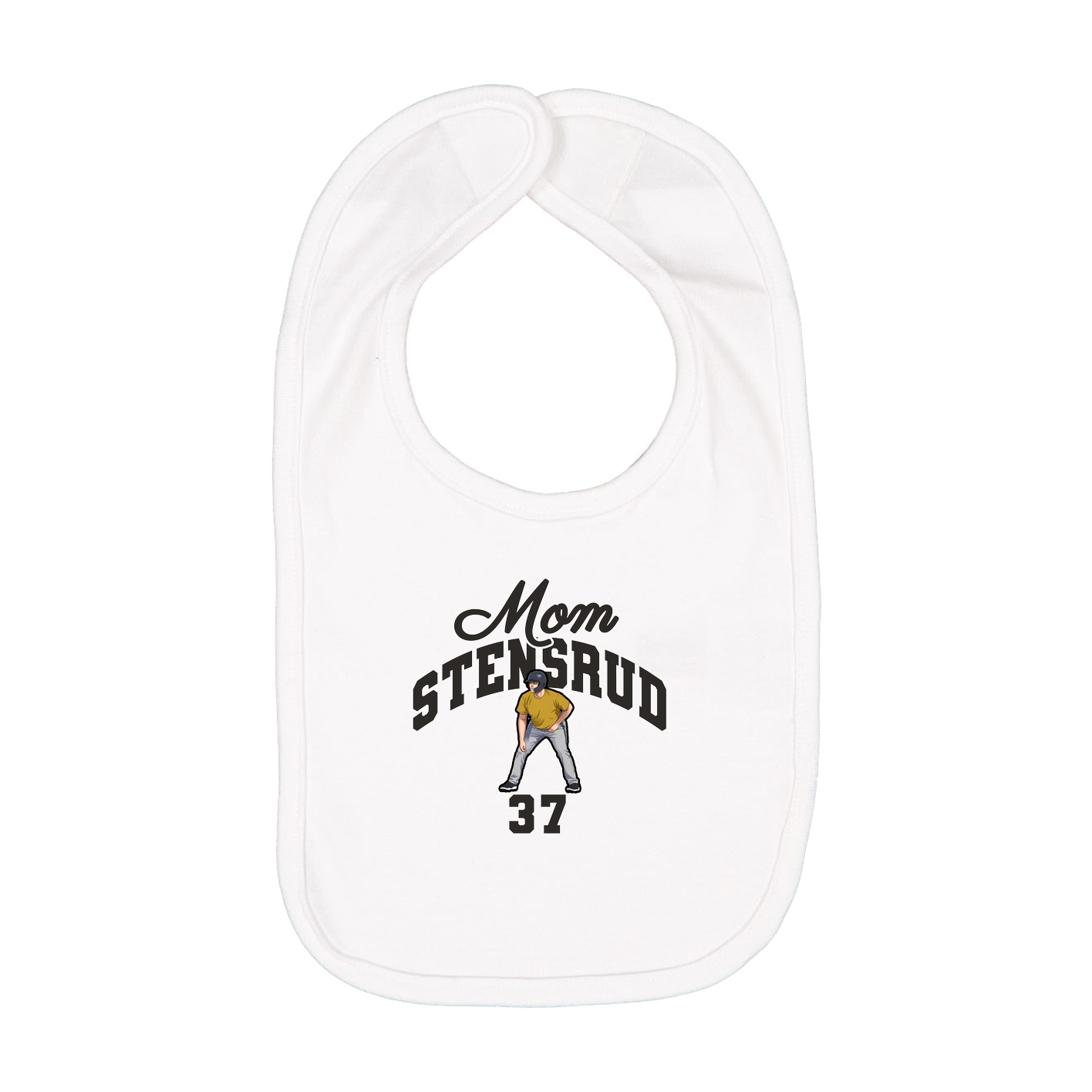 Infant Bib — Mothers Day Arch in White