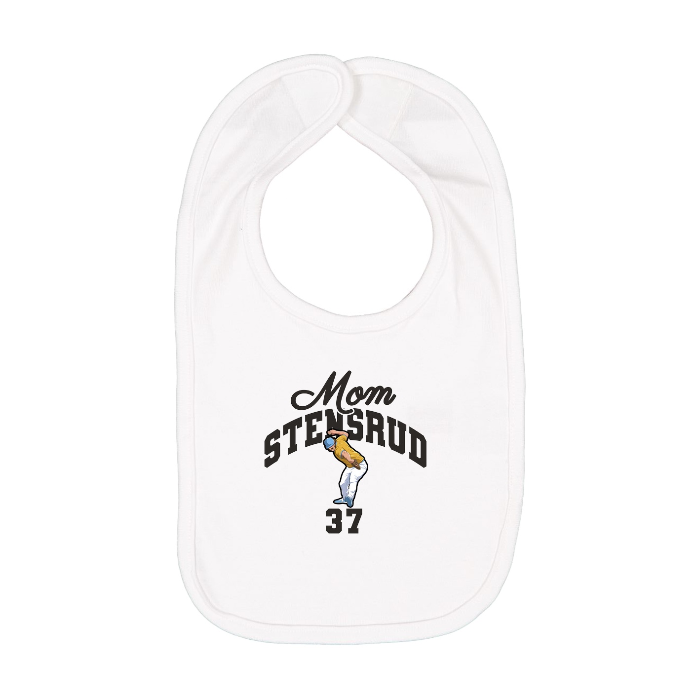Infant Bib — Mothers Day Arch in White