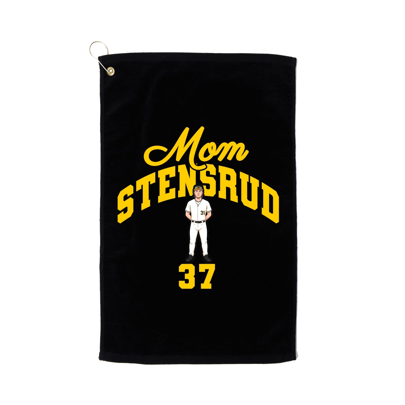 Golf Towel — Mothers Day Arch in Black