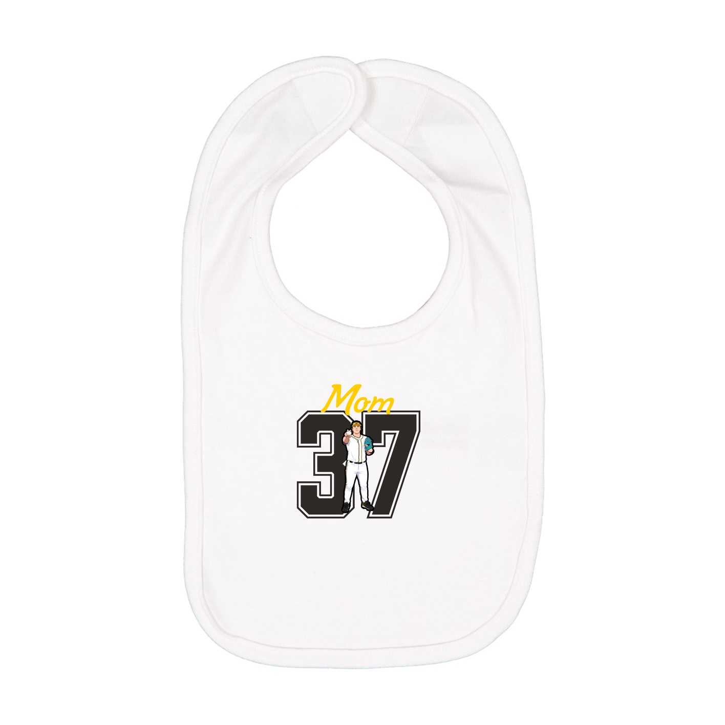 Infant Bib — Mothers Day Shirsey in White