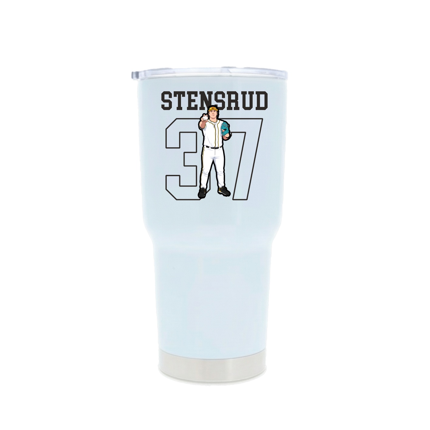 30oz Stainless Steel Tumbler — Shirsey in White