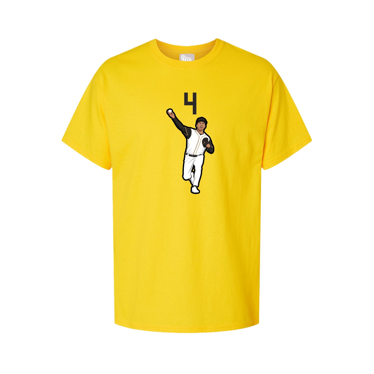 Youth Tee — Number Top in Gold