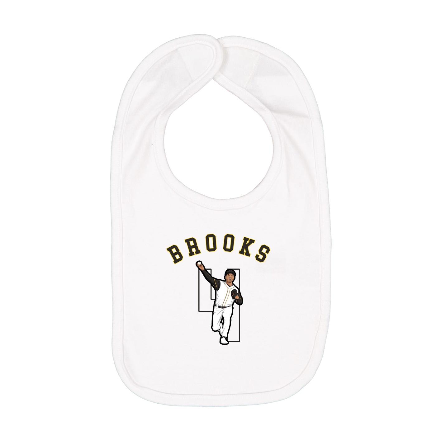Infant Bib — Shirsey Arch in White