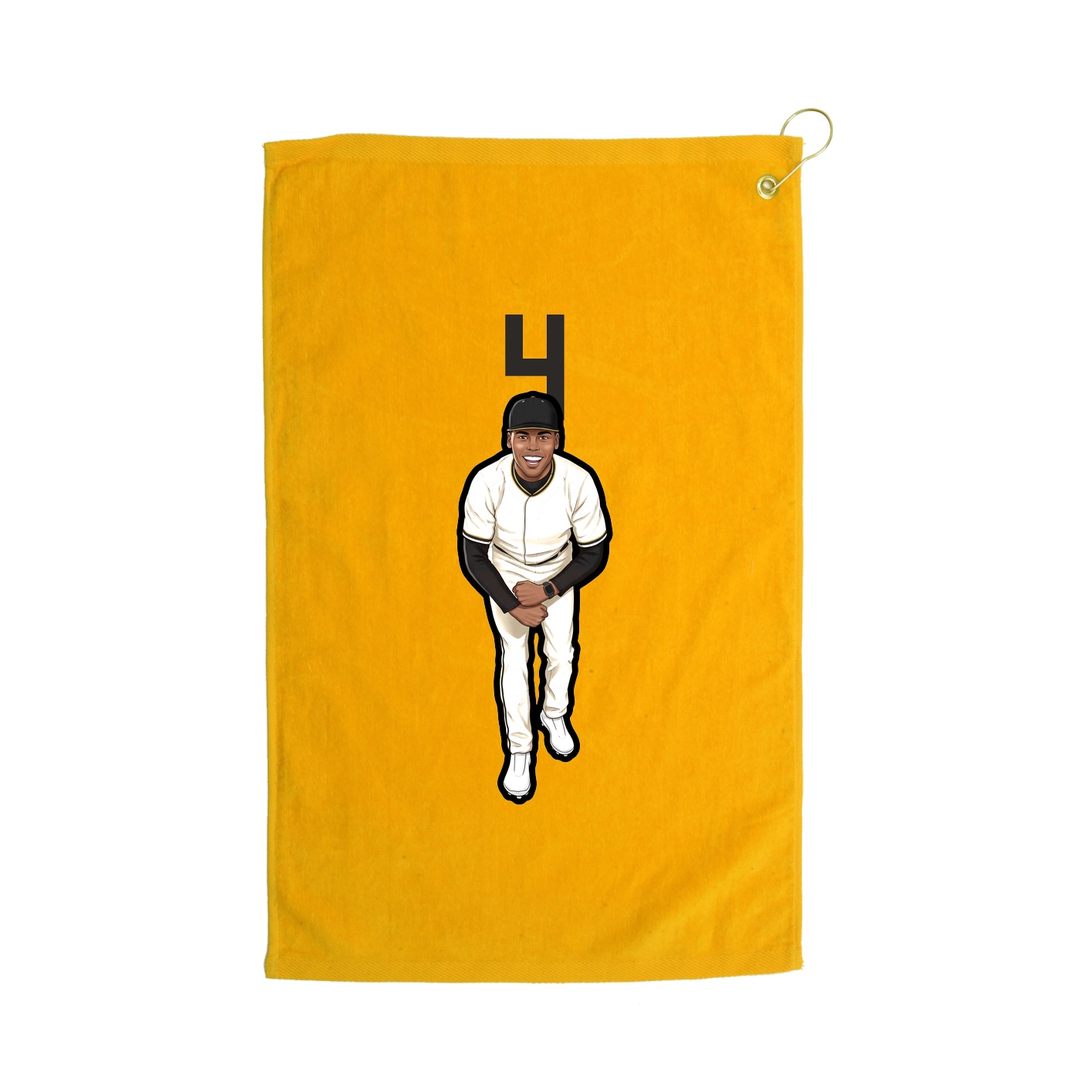 Golf Towel — Number Top in Gold