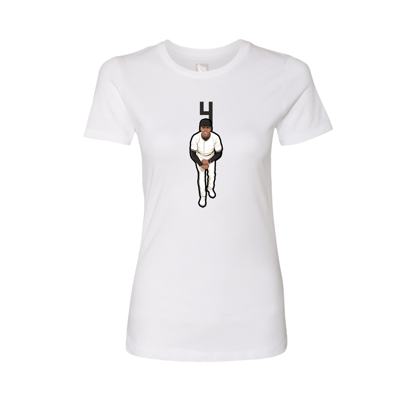 Fitted Women's Tee — Number Top in White