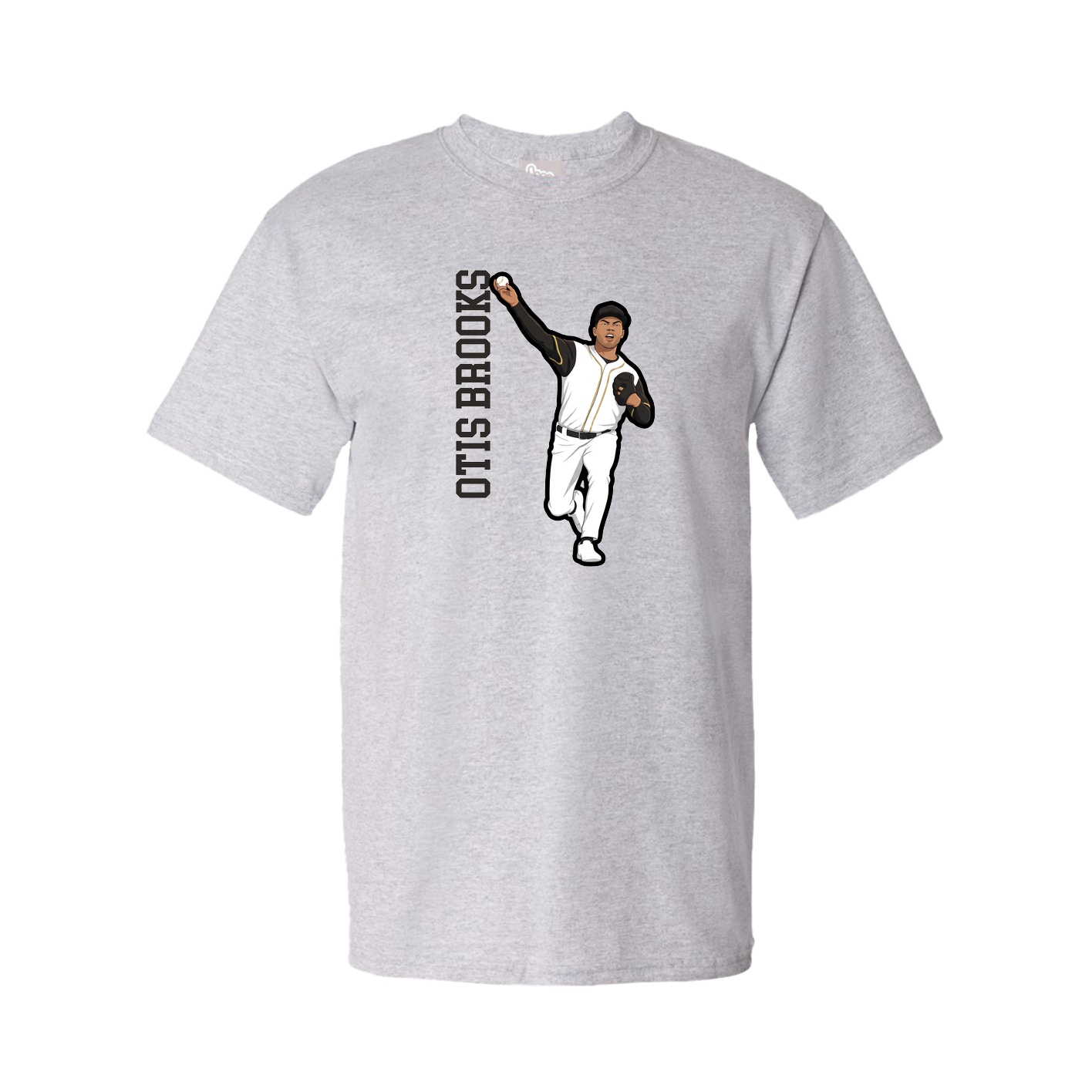 Youth Tee — Name Vertical in Grey