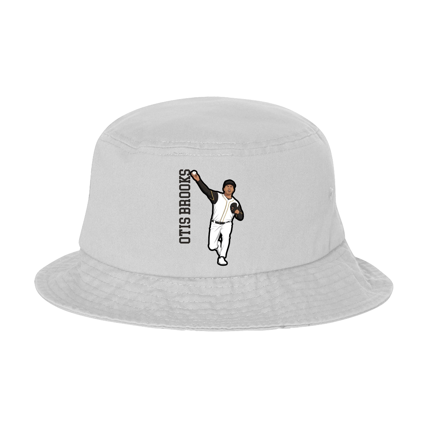 Bucket Cap — Name Vertical in White