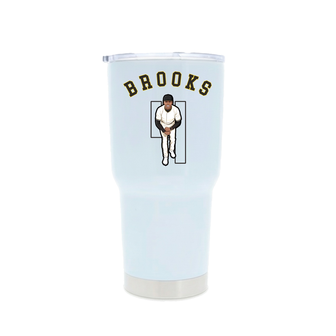 30oz Stainless Steel Tumbler — Shirsey Arch in White
