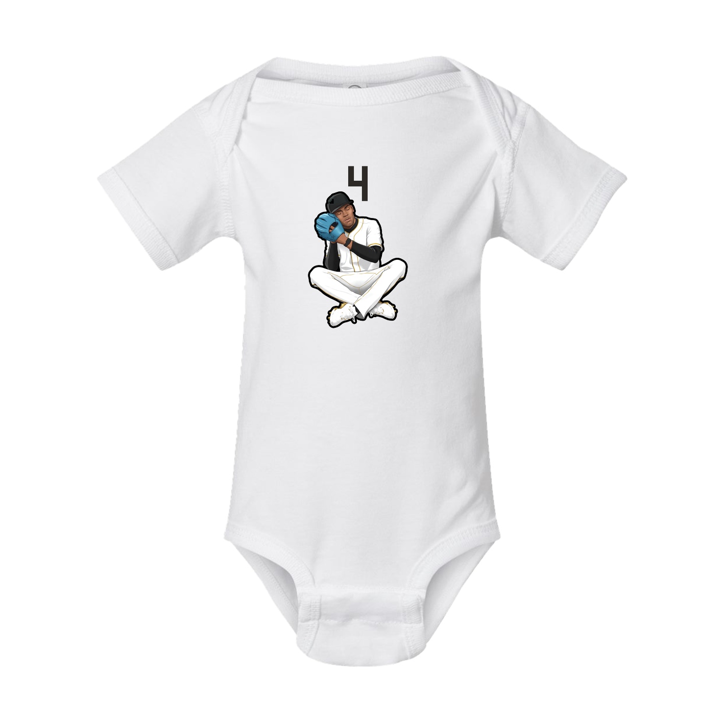 Baby Onesie — Number Top in White