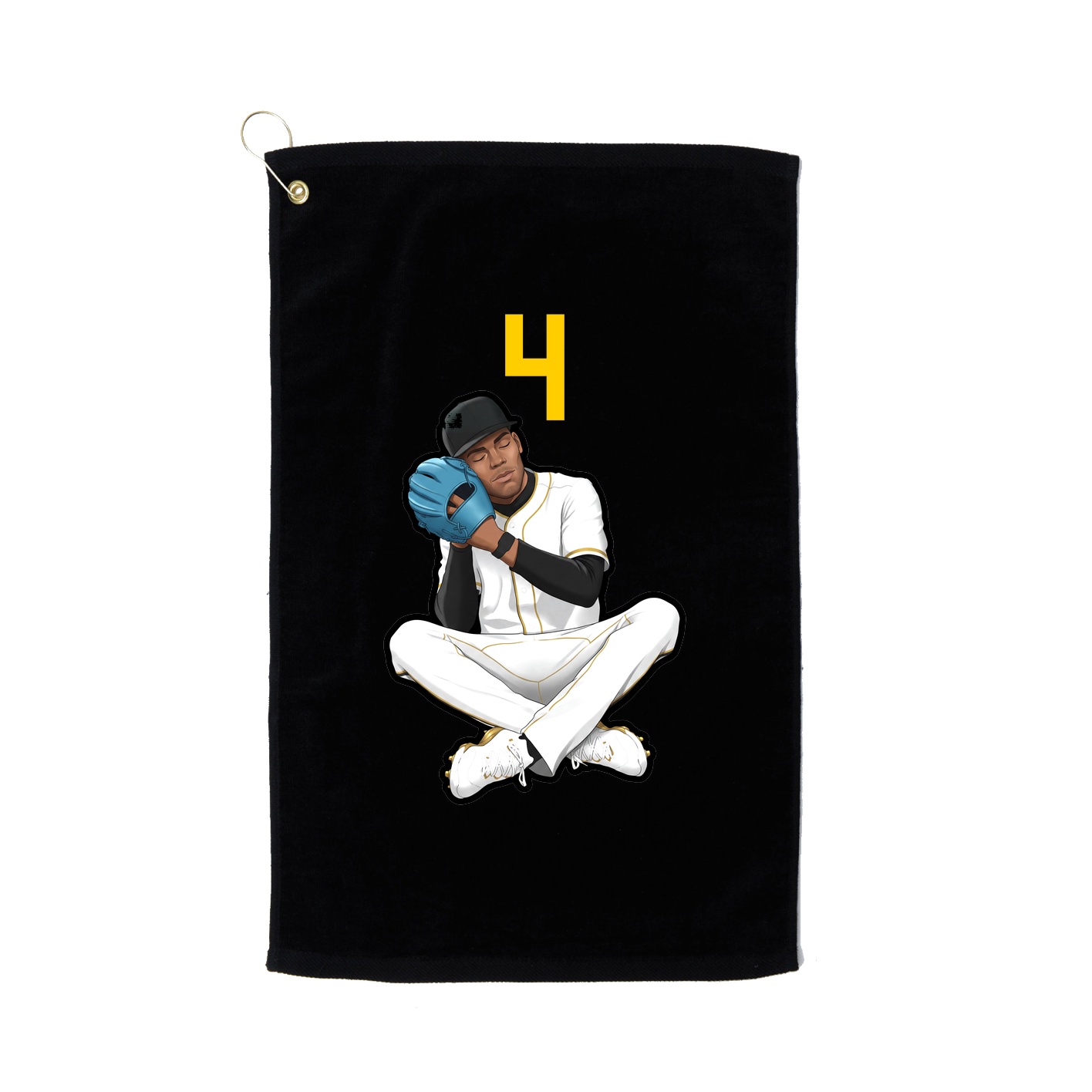 Golf Towel — Number Top in Black