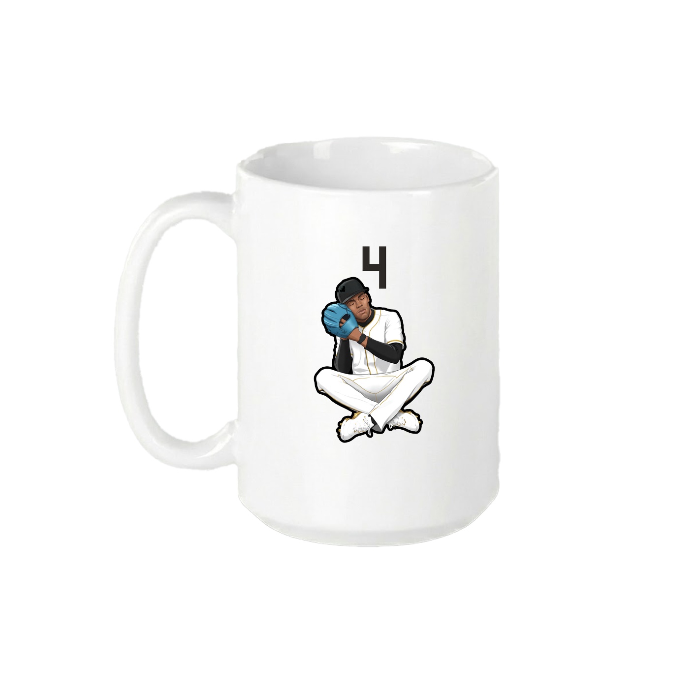 15oz Coffee Mug — Number Top in White