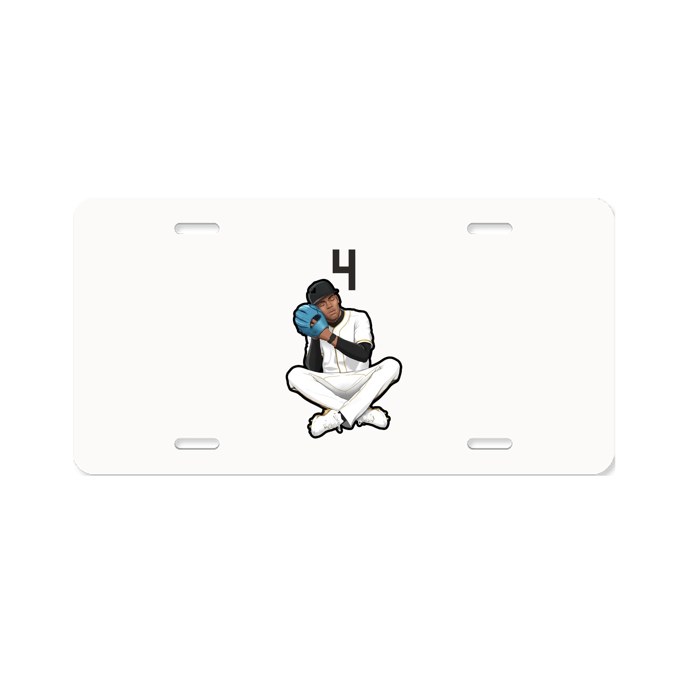 License Plate — Number Top in Classic