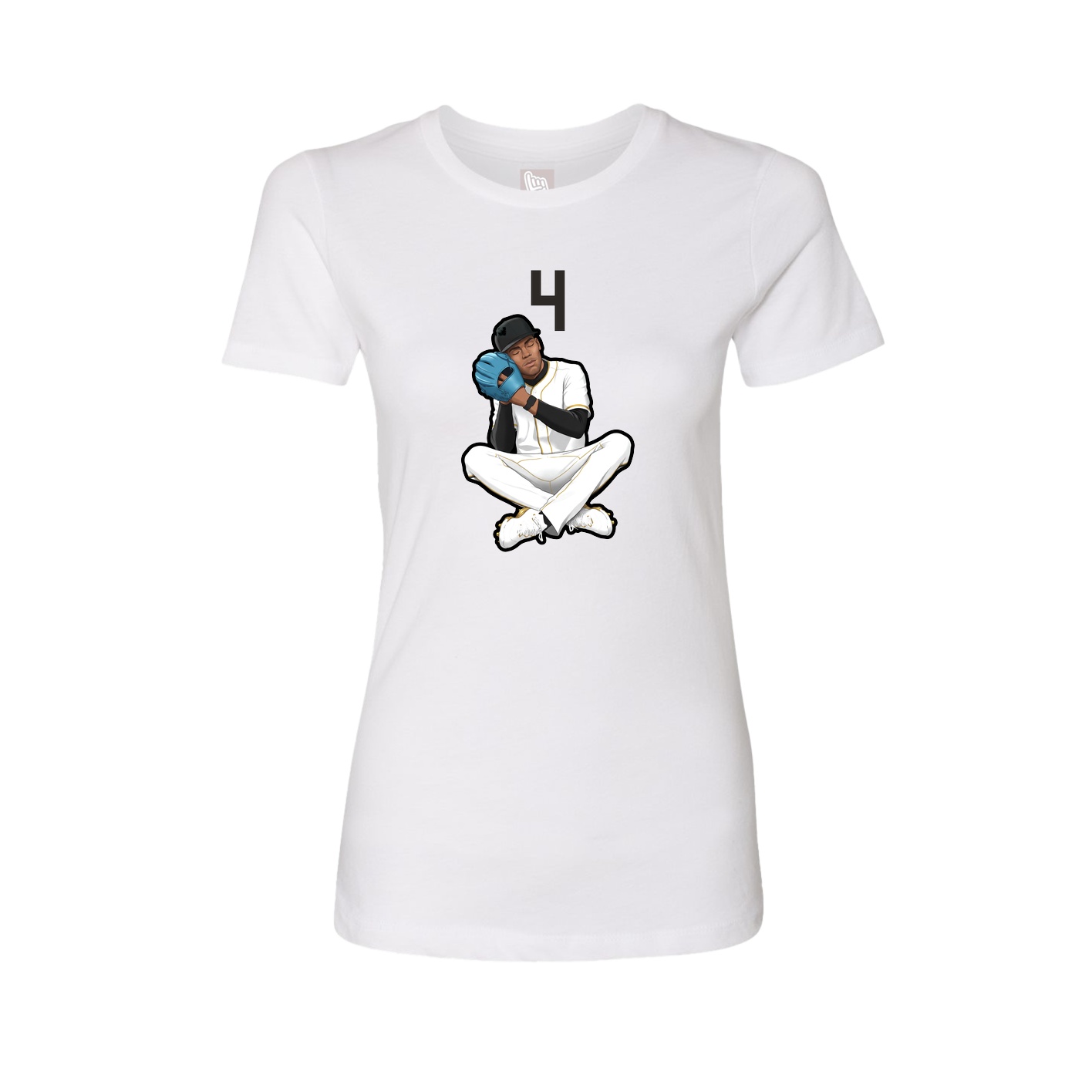 Fitted Women's Tee — Number Top in White
