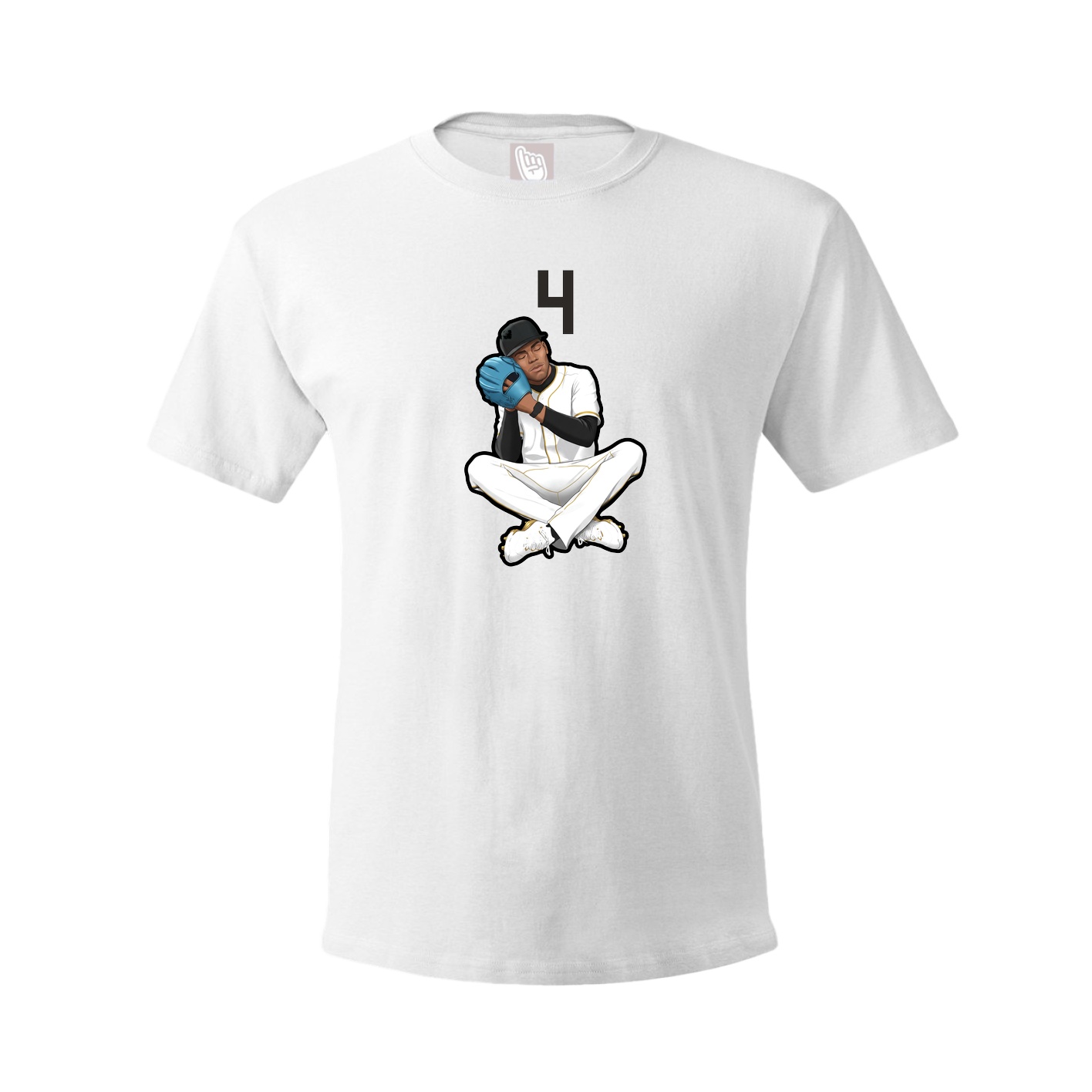 Youth Tee — Number Top in White