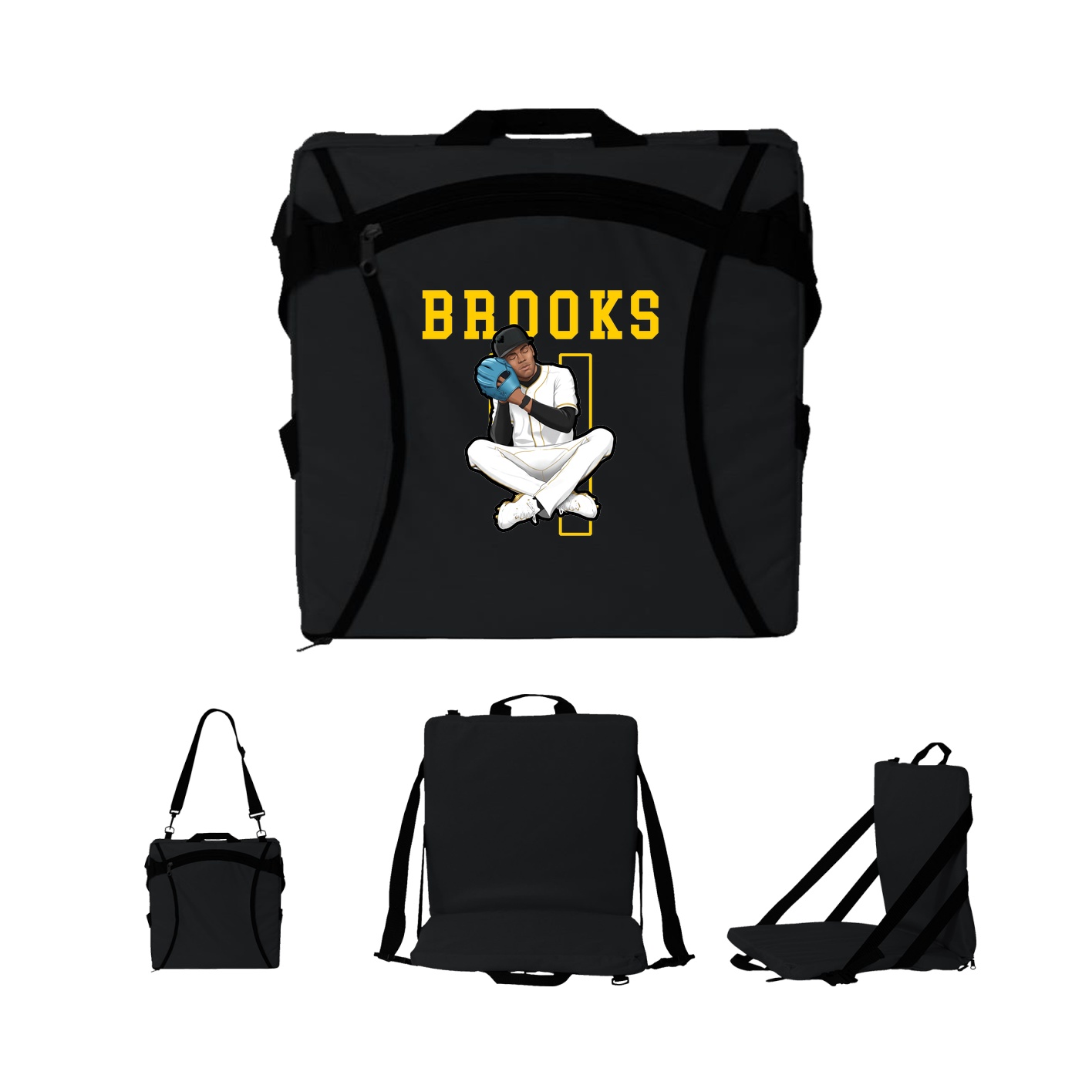 Folding Stadium Seat — Shirsey in Black