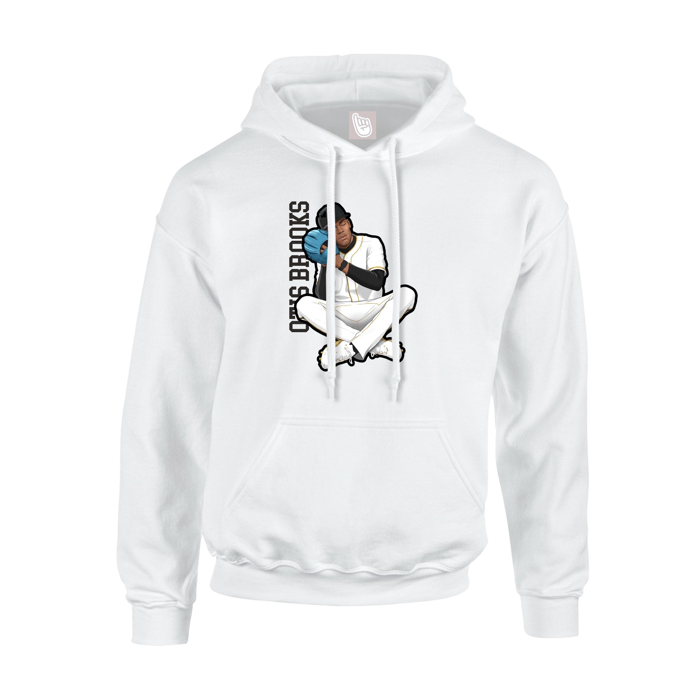 Hoodie — Name Vertical in White
