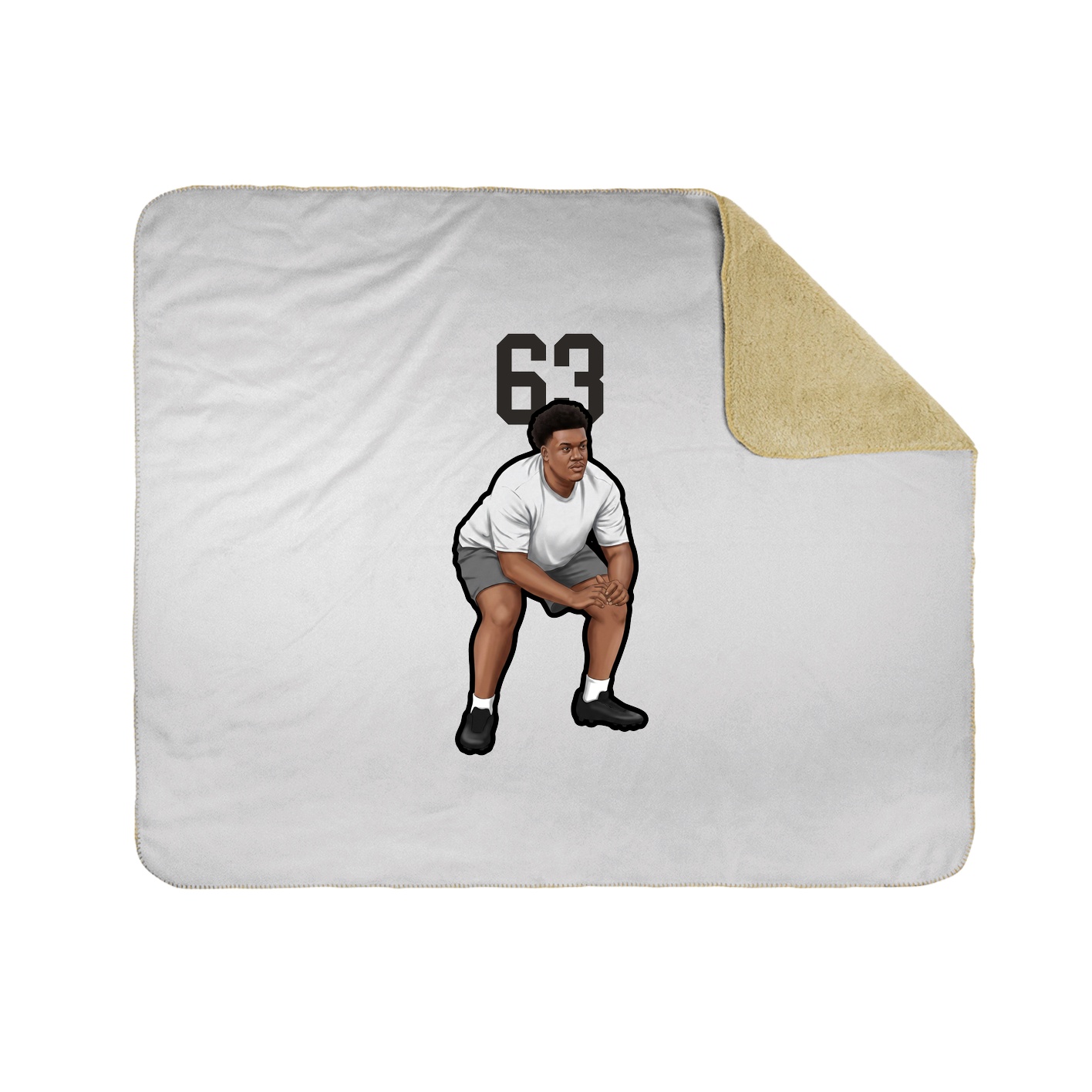 Throw Blanket — Number Top in White