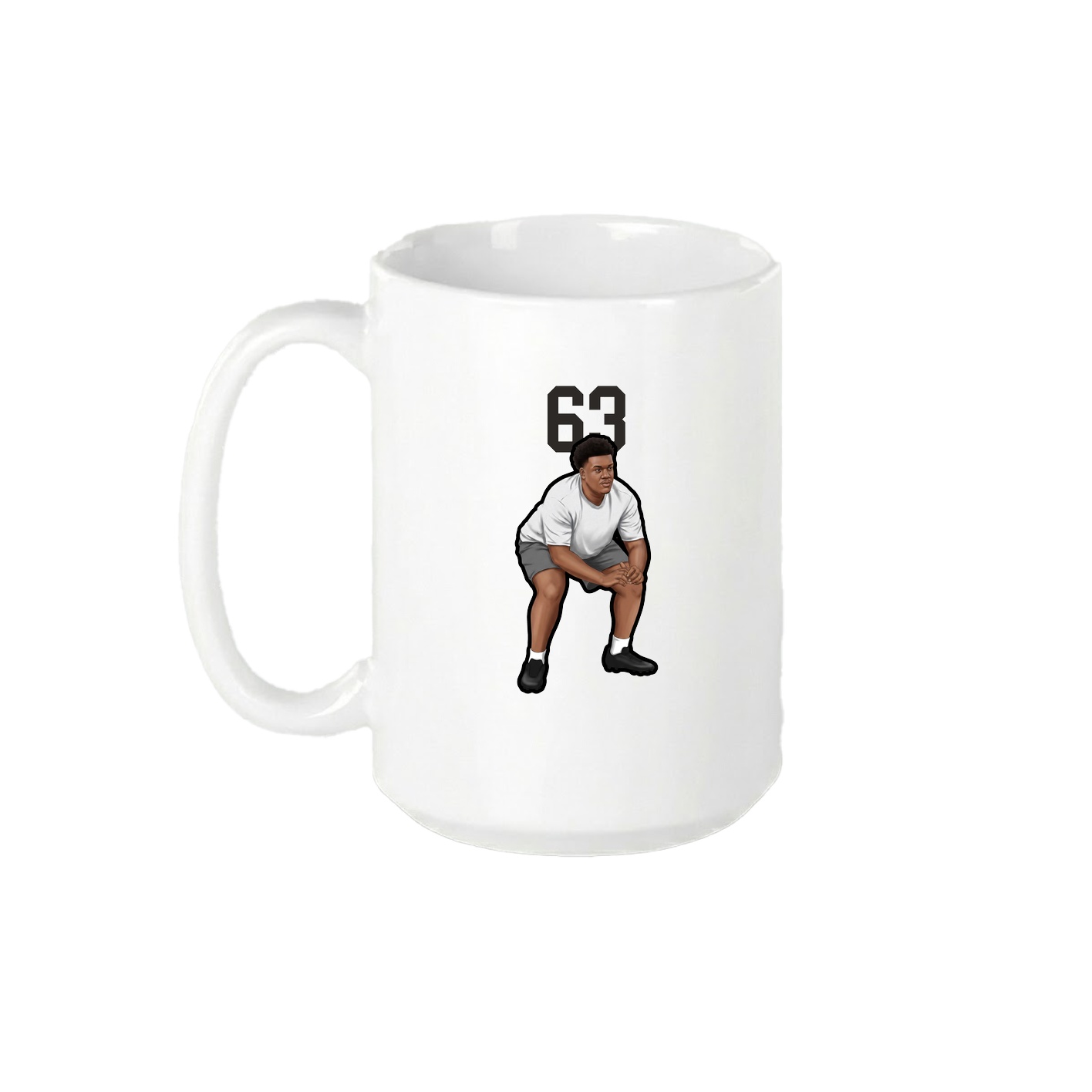 15oz Coffee Mug — Number Top in White