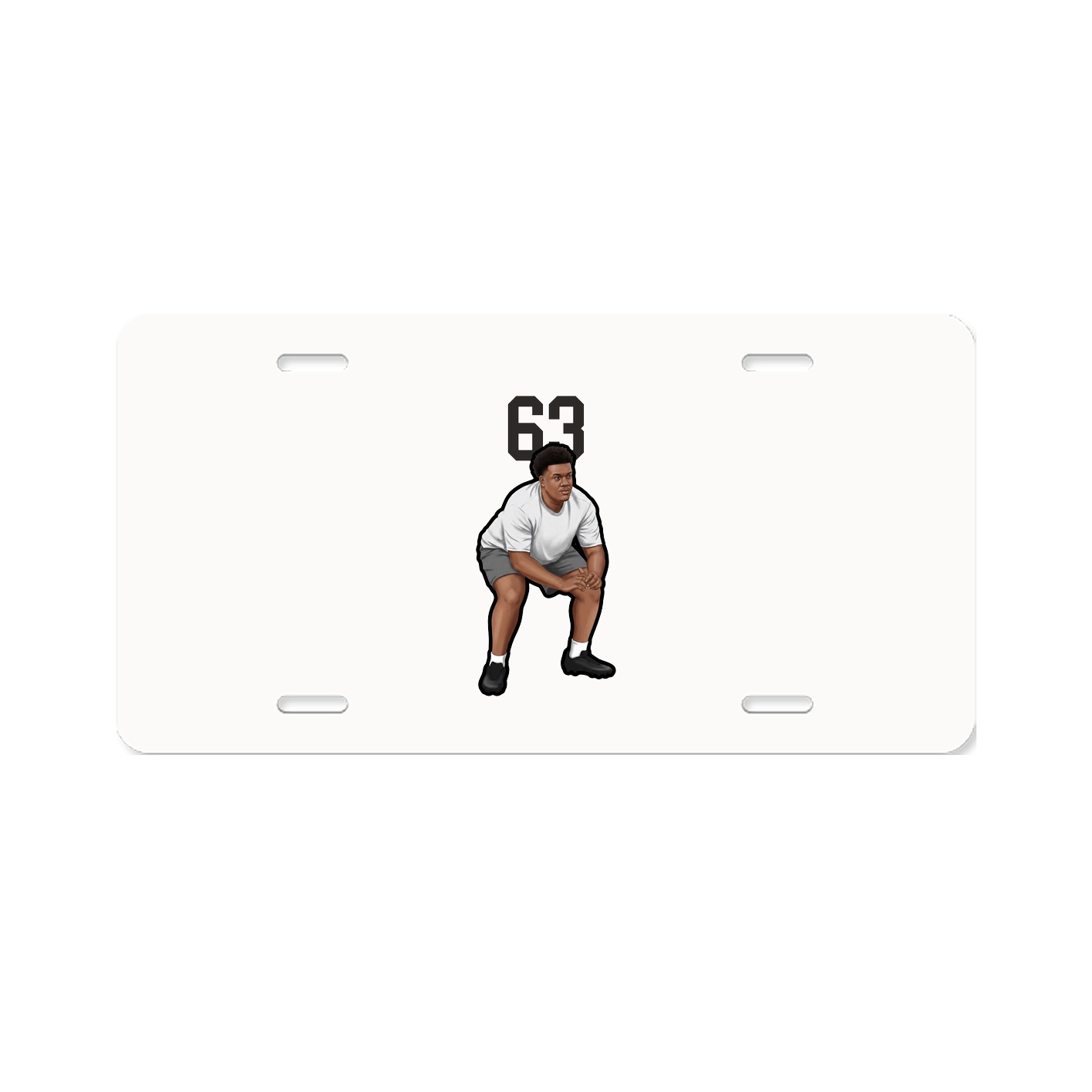 License Plate — Number Top in Classic