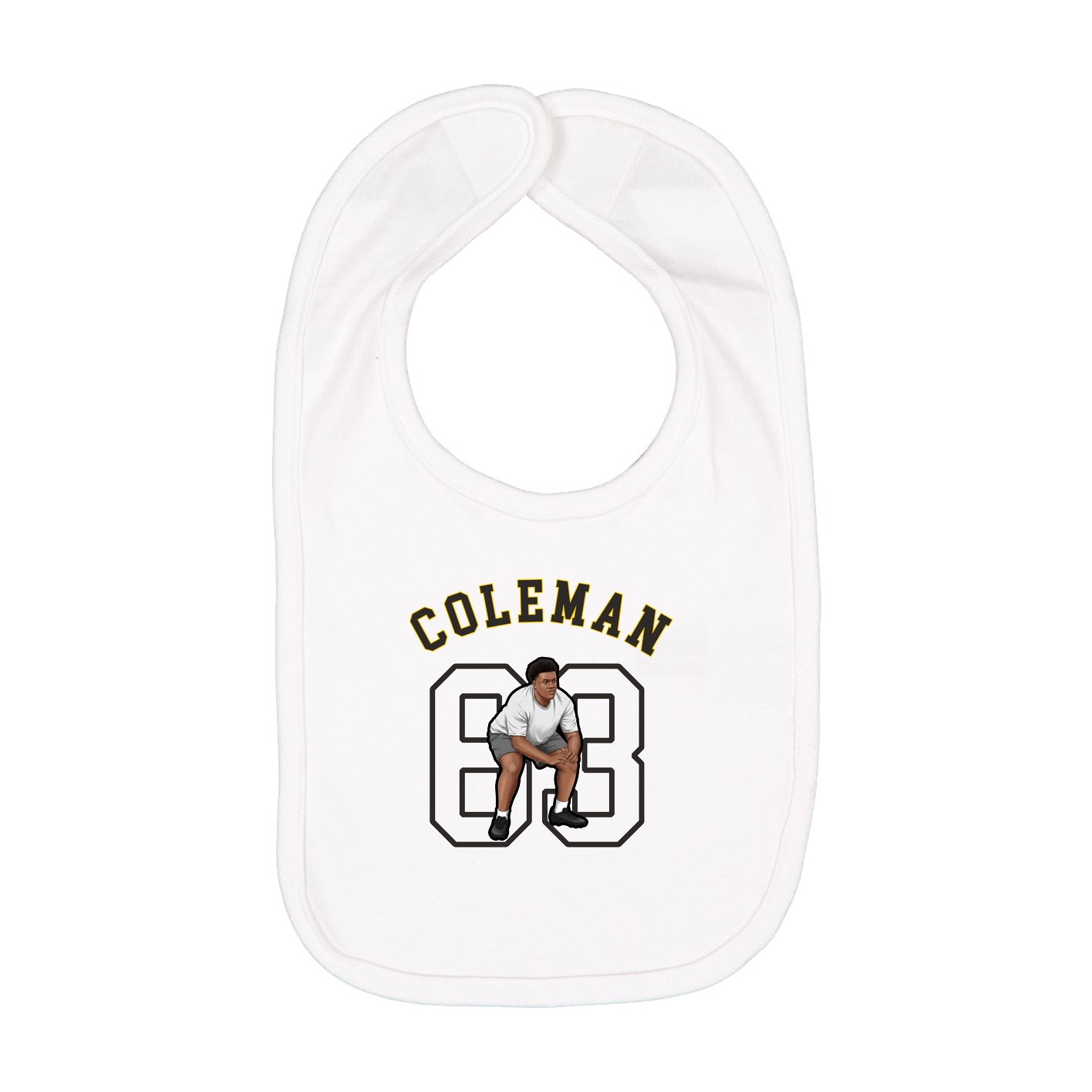 Infant Bib — Shirsey Arch in White