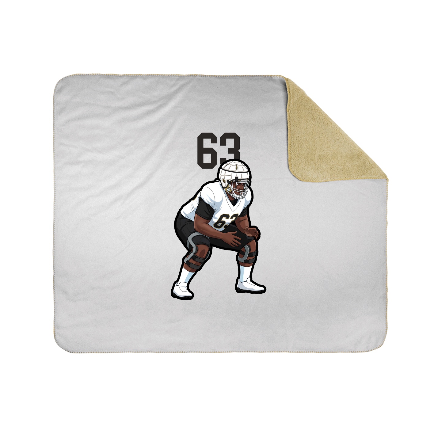 Throw Blanket — Number Top in White