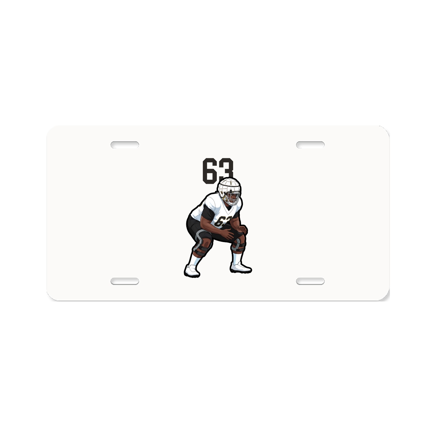 License Plate — Number Top in Classic
