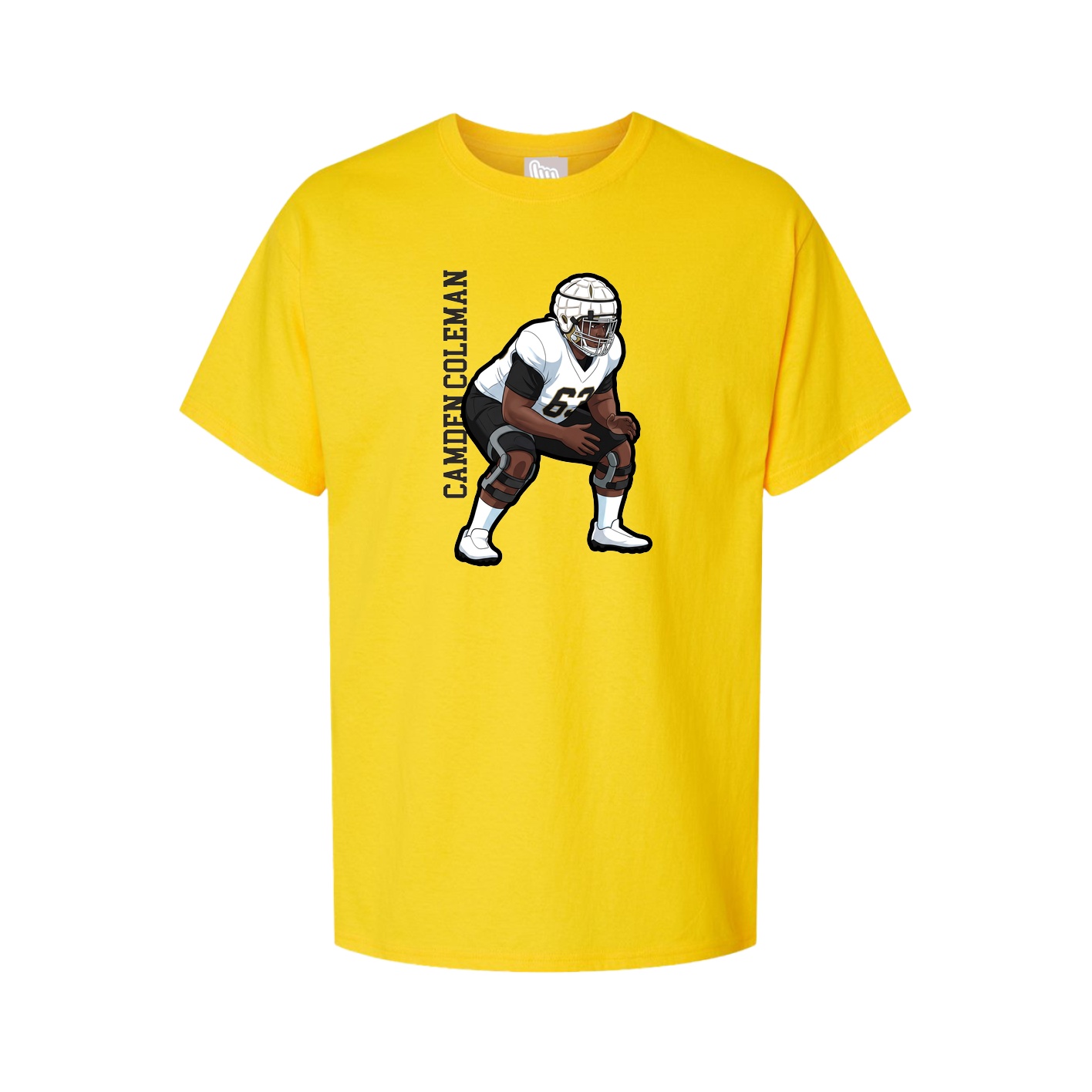 Youth Tee — Name Vertical in Gold