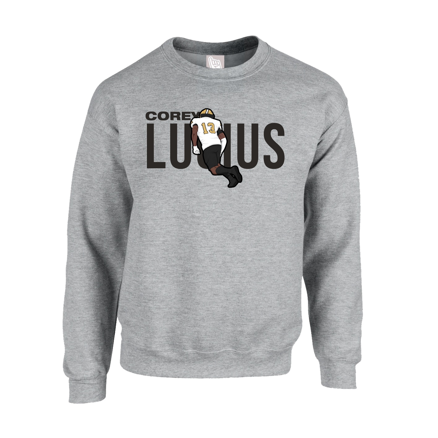 Fleece Crew — Player Name in Grey