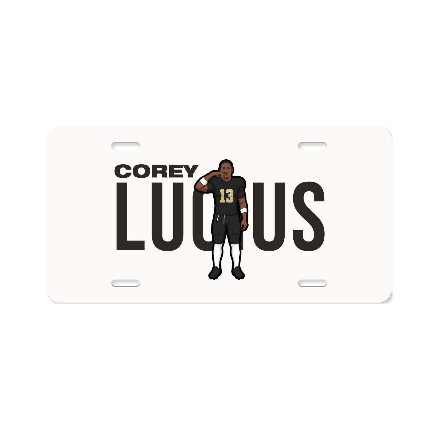 License Plate — Player Name in Classic