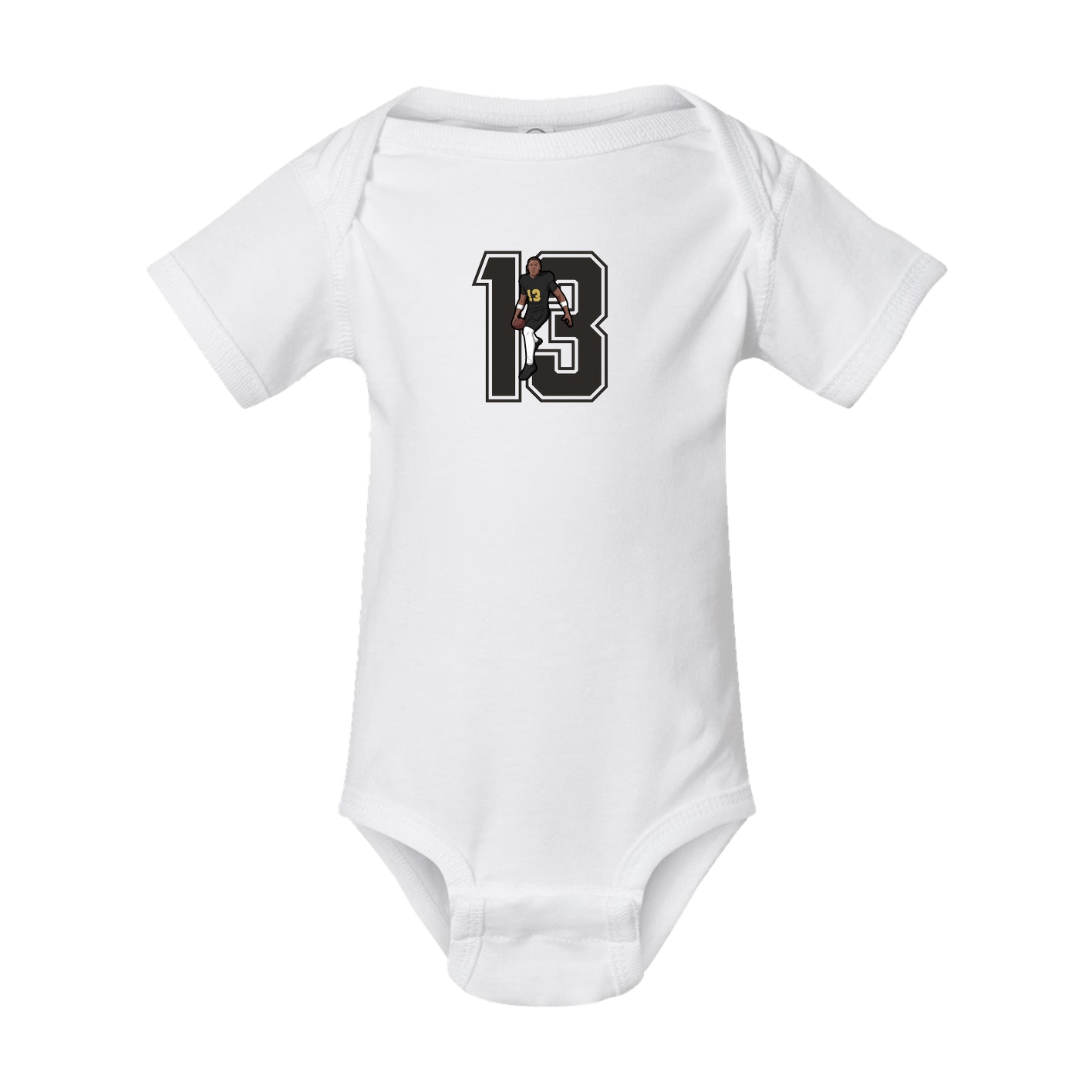 Baby Onesie — Number in White