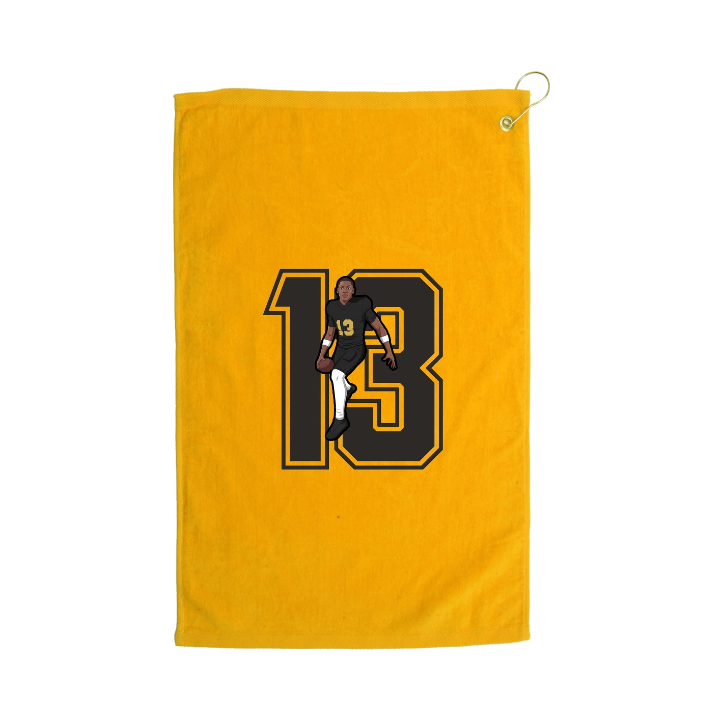 Golf Towel — Number in Gold