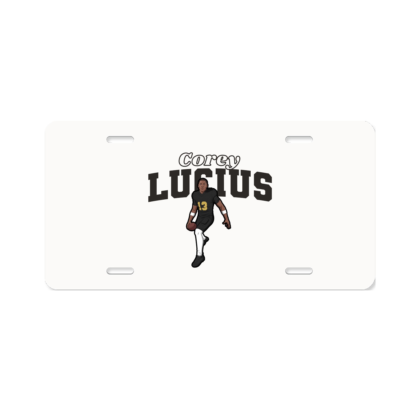 License Plate — Name Arch in Classic
