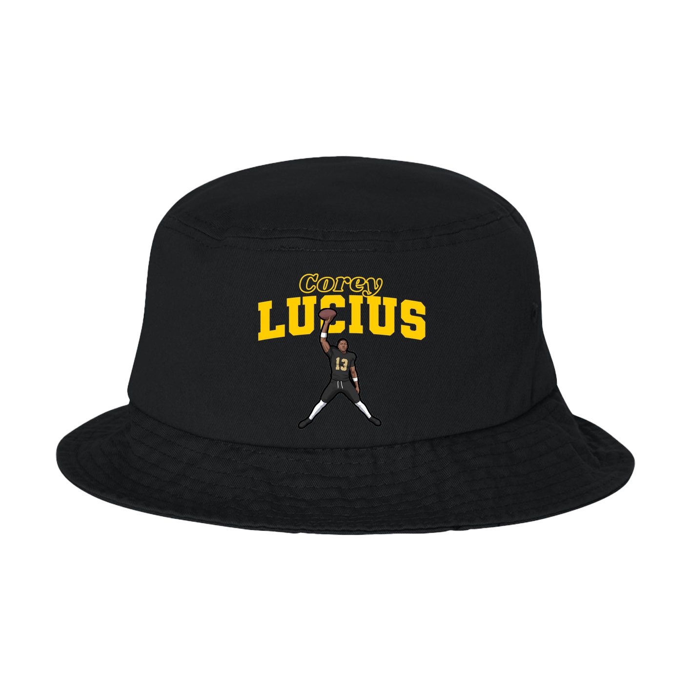 Bucket Cap — Name Arch in Black