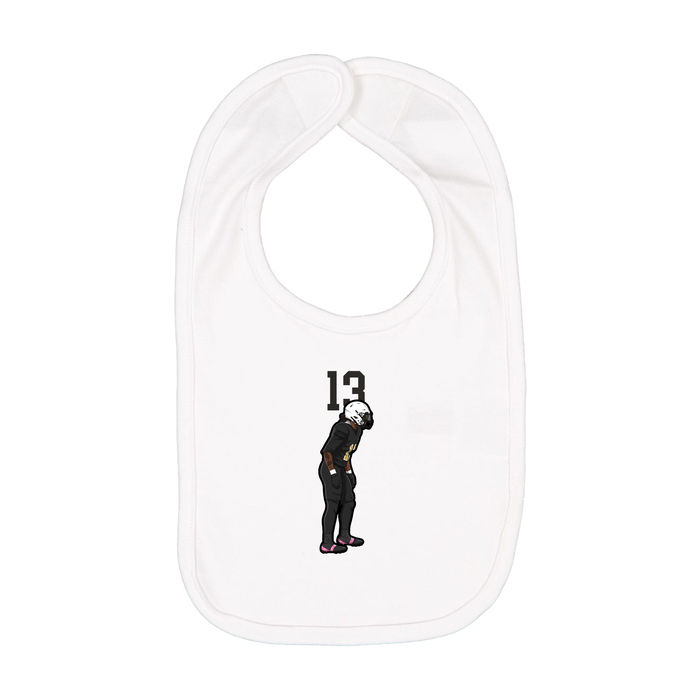 Infant Bib — Number Top in White