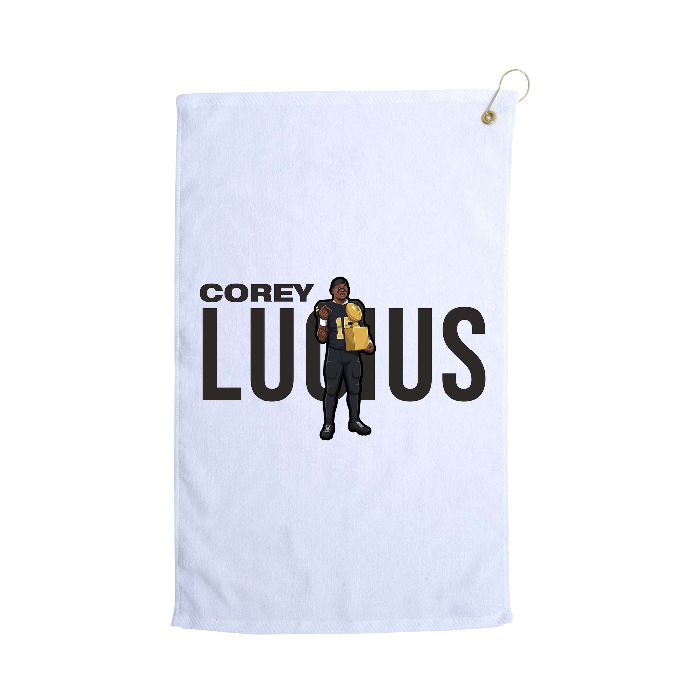 Golf Towel — Player Name in White