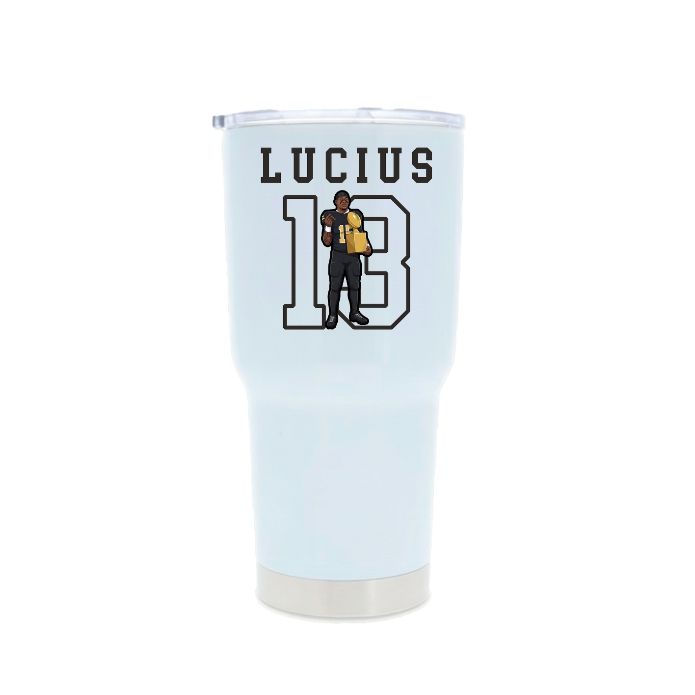 30oz Stainless Steel Tumbler — Shirsey in White
