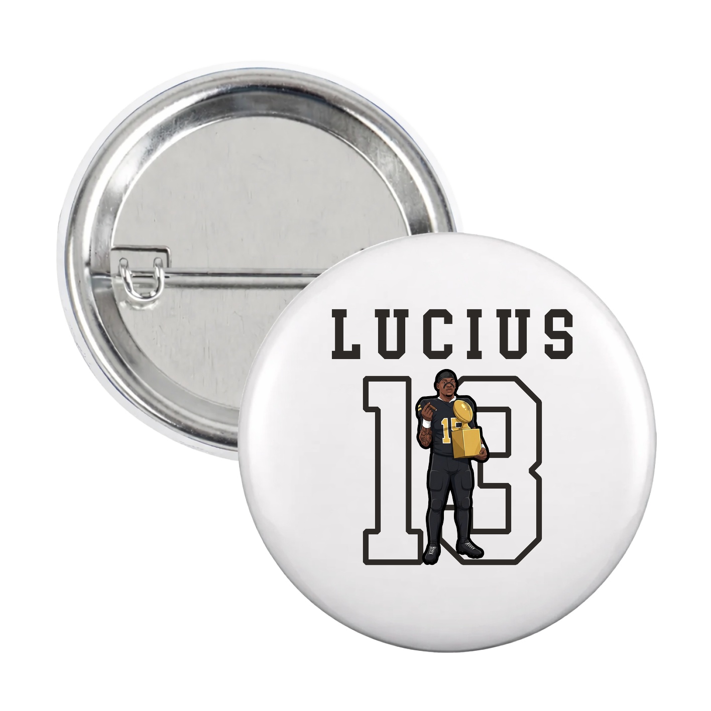 Game Day Button — Shirsey in White