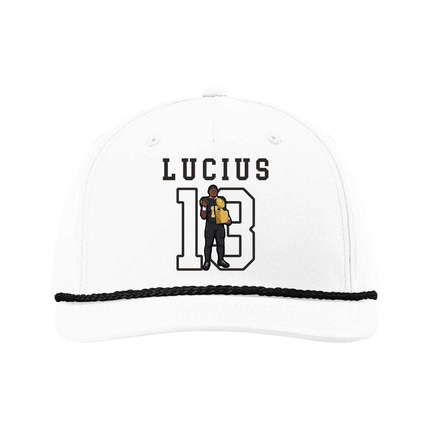 Five-Panel Classic Rope Cap — Shirsey in White