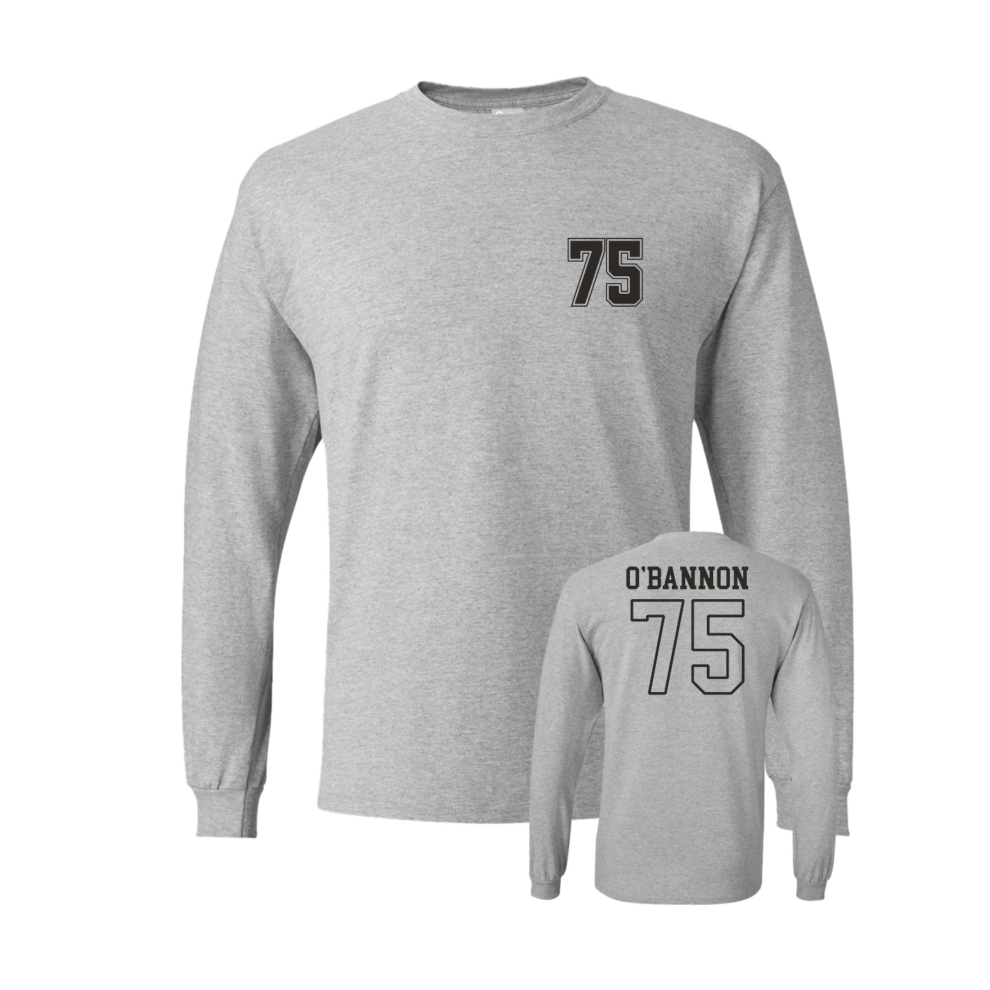 Long Sleeve Tee — Chest Back in Grey