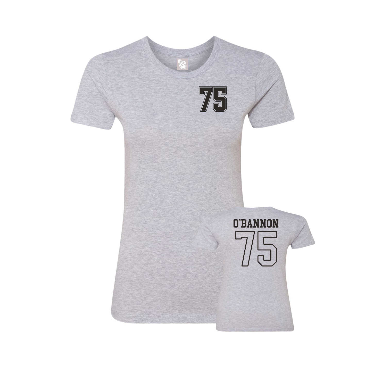 Womens Tee — Chest Back in Grey