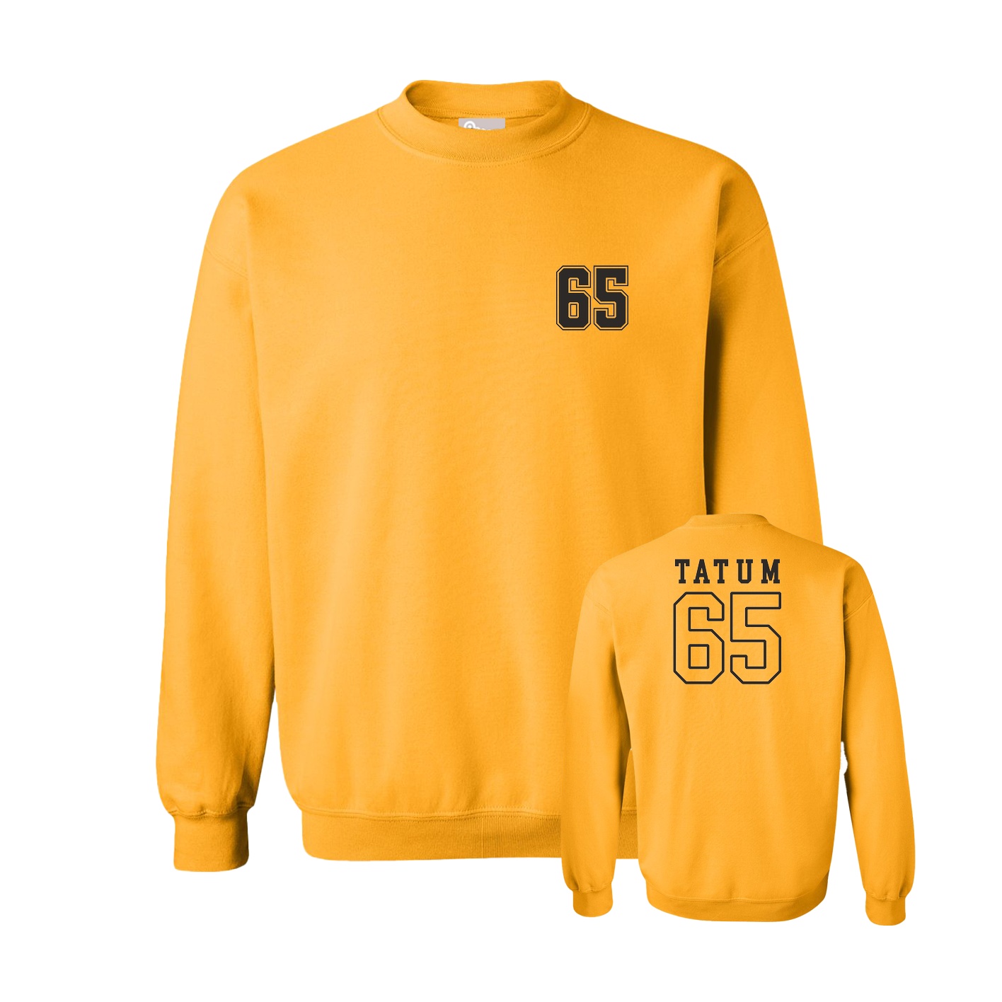 Fleece Crew — Chest Back in Gold
