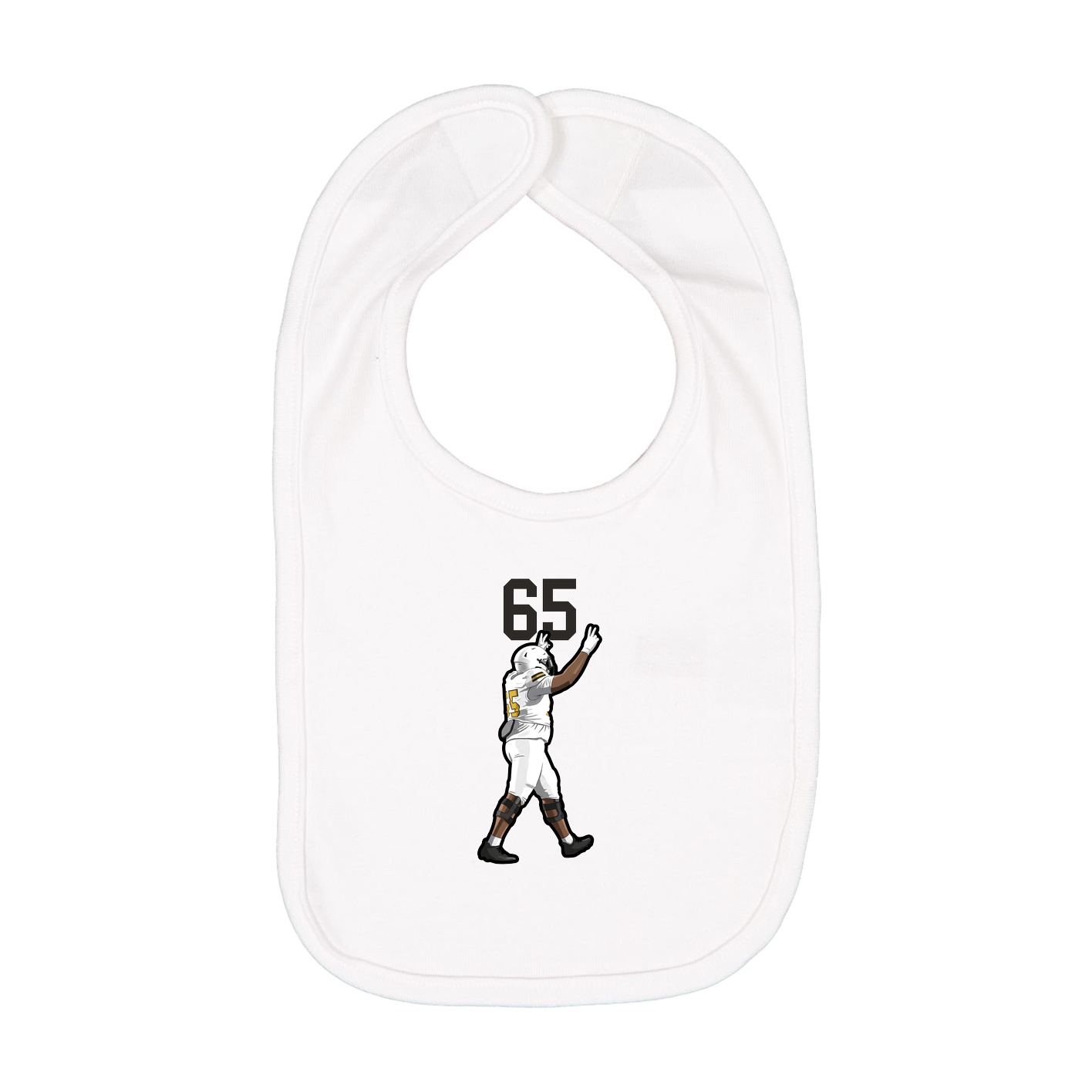 Infant Bib — Number Top in White