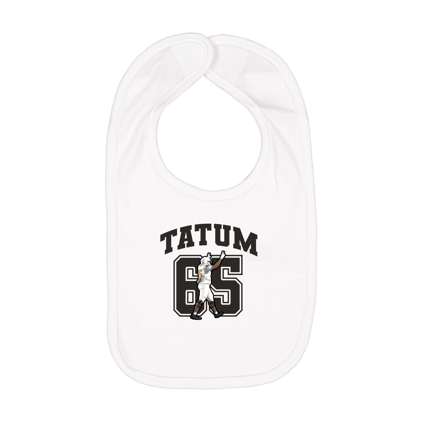 Infant Bib — Number in White