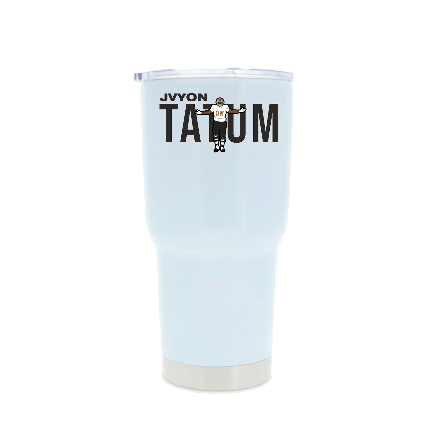 30oz Stainless Steel Tumbler — Player Name in White