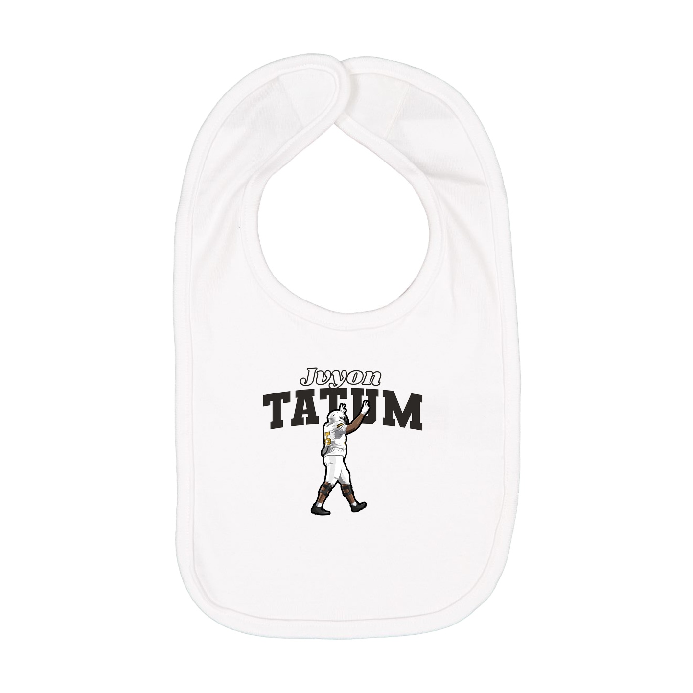 Infant Bib — Name Arch in White